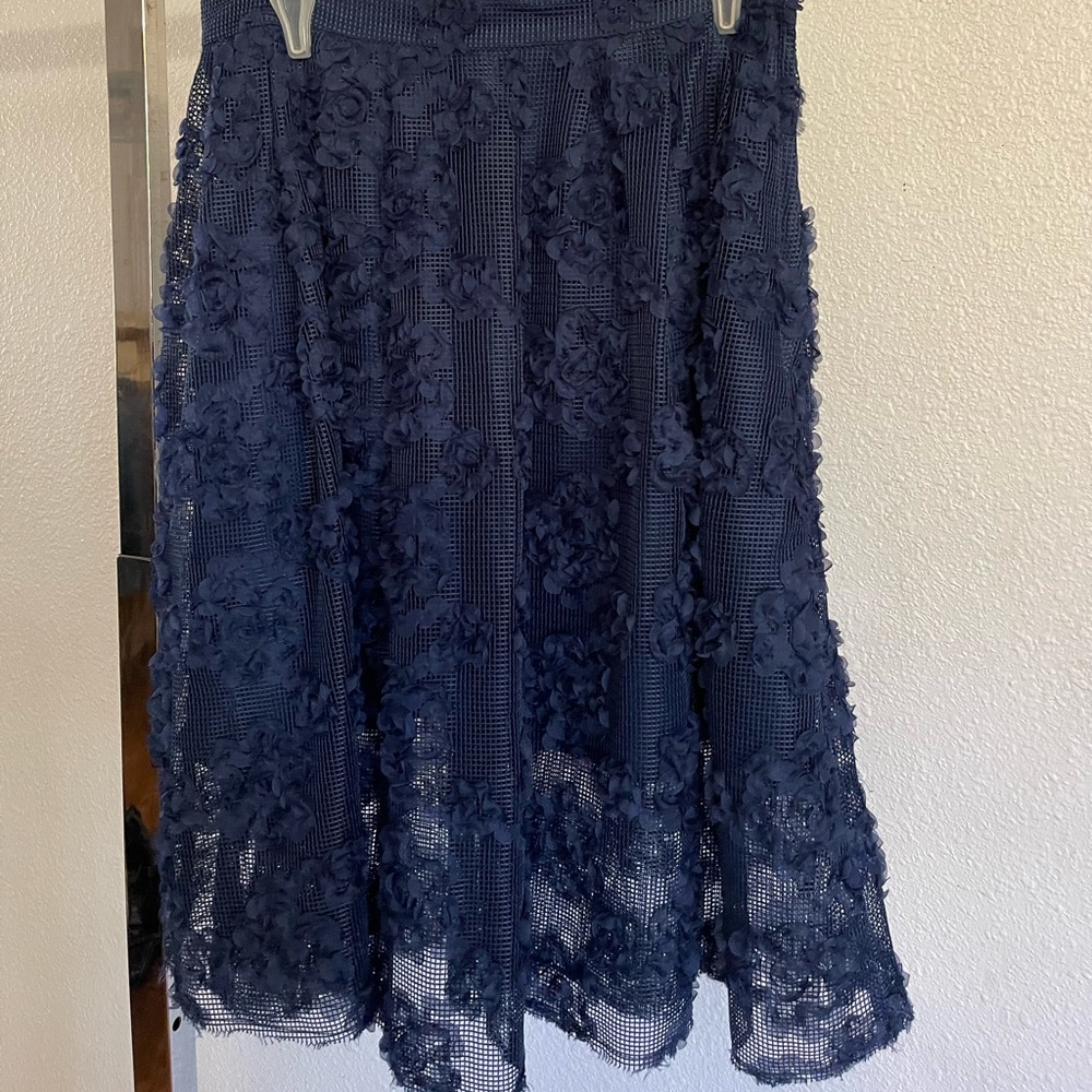 H&M navy floral skirt